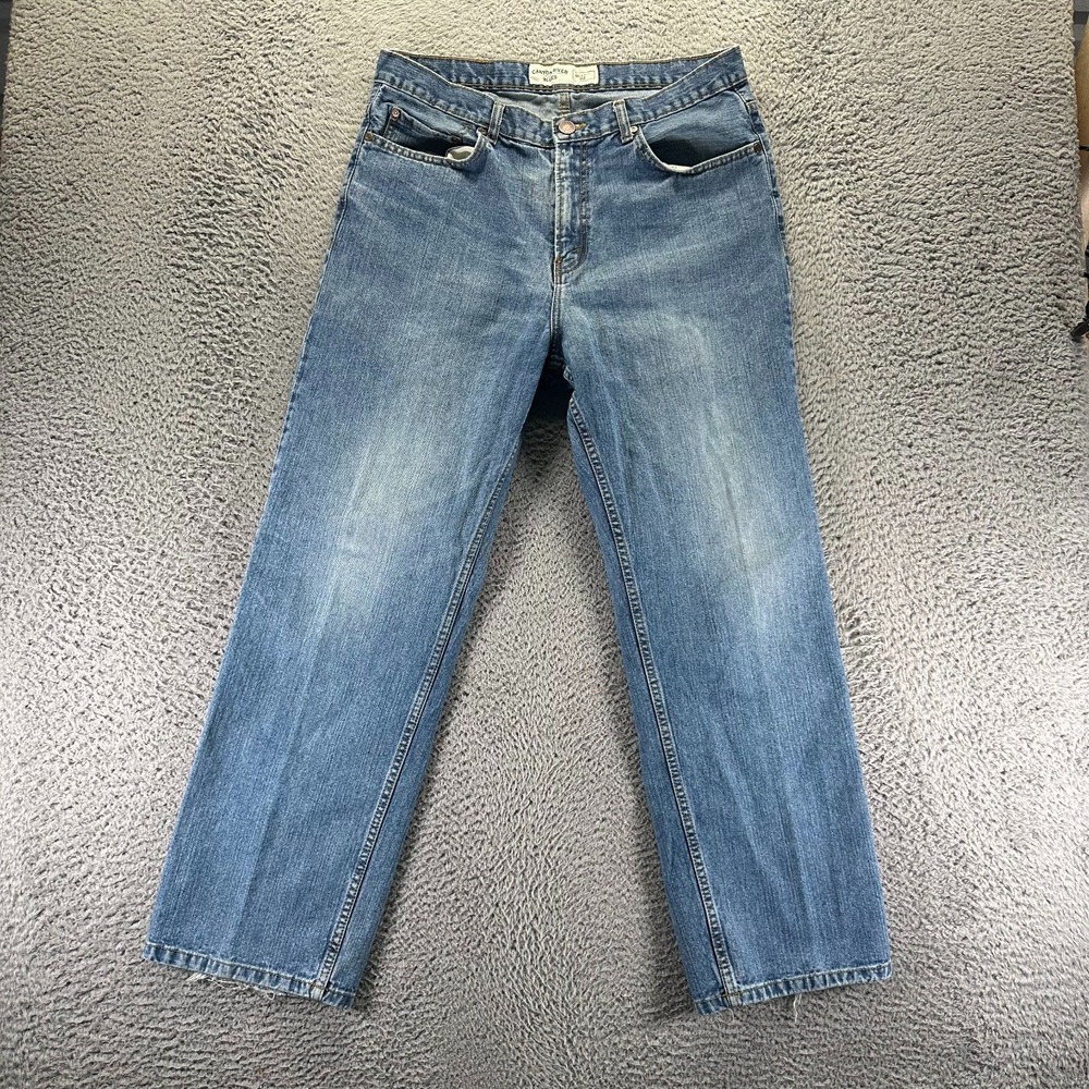 Canyon River Blues Jeans Mens 34x30 Blue Cotton Denim Straight Faded Relaxed Fit